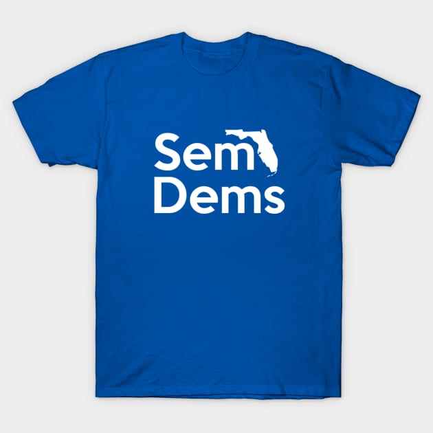 SemDems White Logo T-Shirt by SemDems